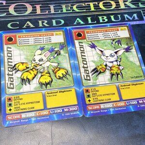 Digimon Gatomon Cards Lot 1st Edition Bo-15 Bo-77 1999 Bandai